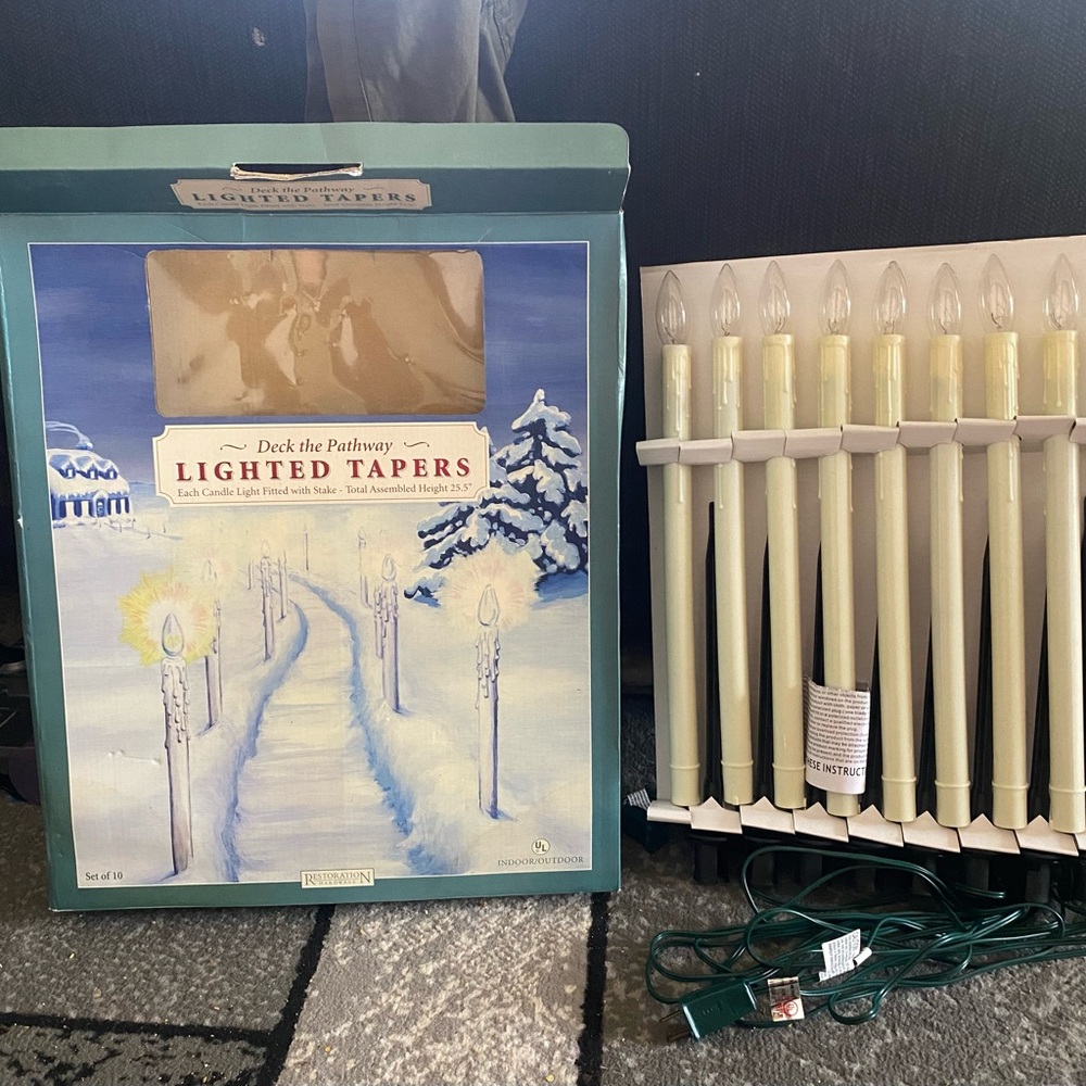 Restoration Hardware Christmas Tapered Lights